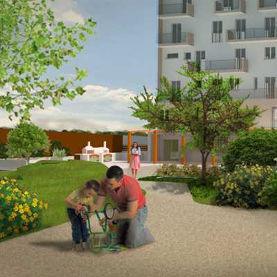 progetto di giardino per cohousing Base Gaia (Milano)
